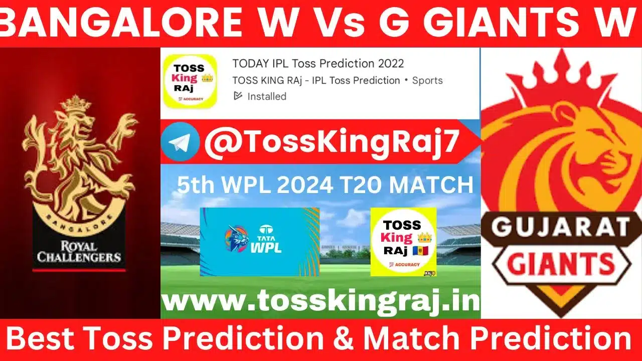 RCB W Vs GG W Toss Prediction Today | 5th WPL T20 Match 2024 | Royal Challengers Bangalore Vs Gujarat Giants Women Today Match Prediction