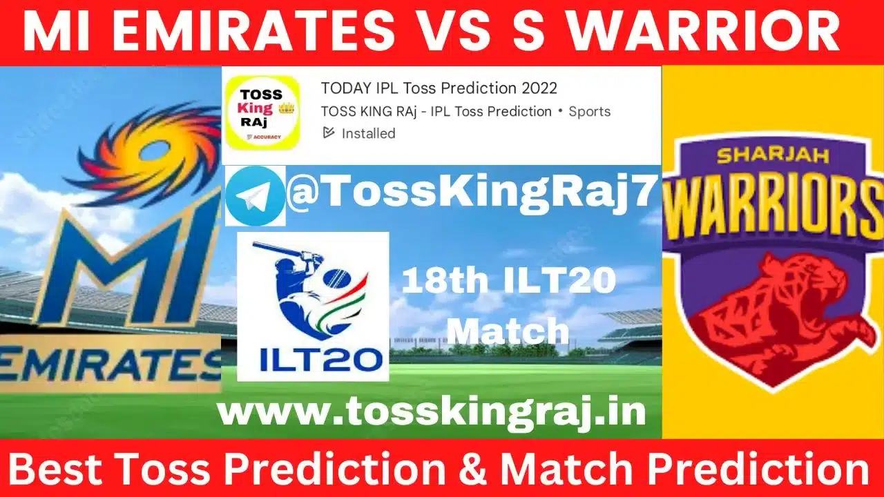 MIE Vs SW Toss Prediction Today | 18th T20 Match | MI EMIRATES VS Sharjah Warriors Today Match Prediction | ILT20 2024