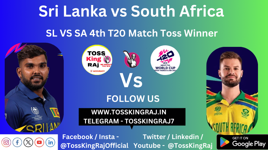 SL Vs SA Toss Prediction Today | ICC T20 WC 2024 4th Match | Sri Lanka Vs South Africa Today Match Prediction